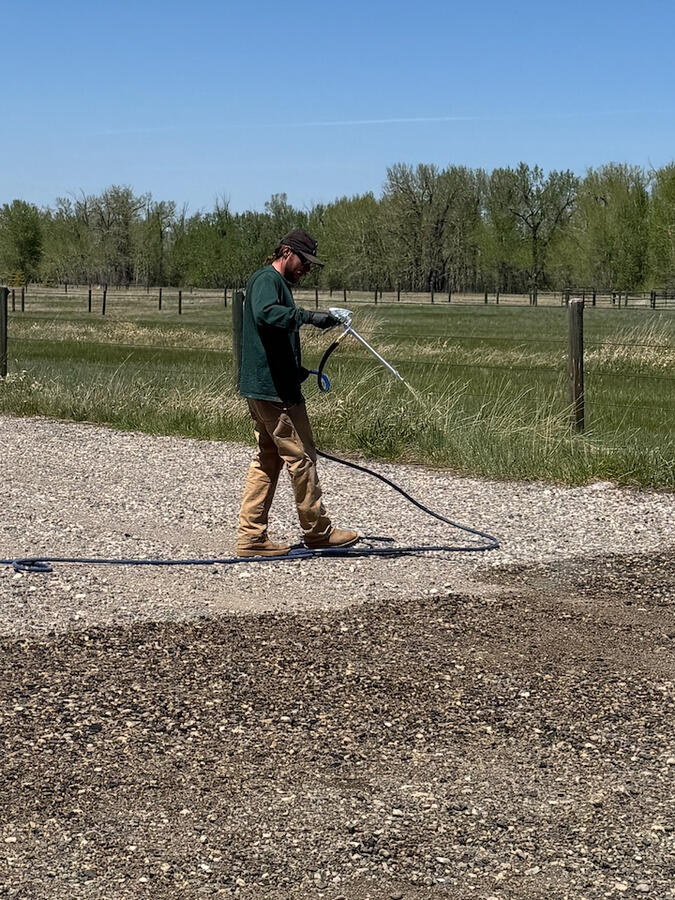 Bare-Ground Weed Control Gravel lots, trails, fence lines, storage yards, and commercial properties.
